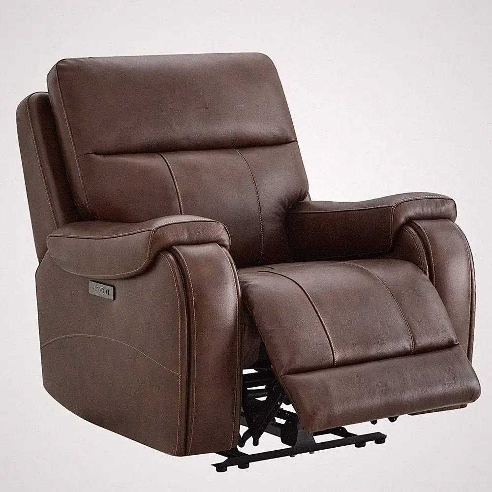 CHITA Large Power Zero Gravity Recliner Chair, Genuine Leather w/Cupholders