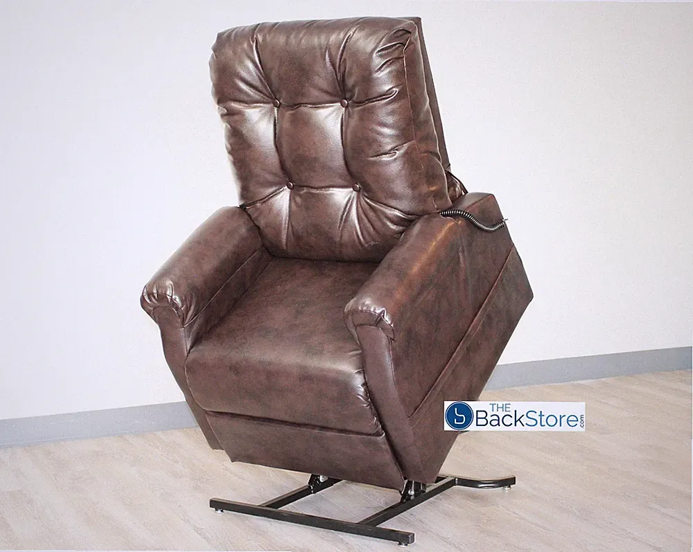 New ChestNut Vinyl Easy Comfort FC-201 Power Electric Lift Chair Motion Recliner