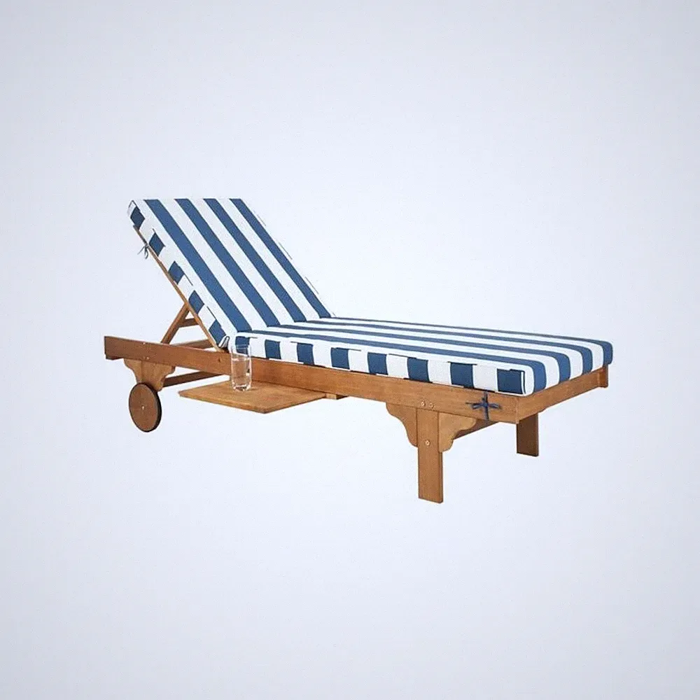 Newport Chaise Lounge Chair With Side Table