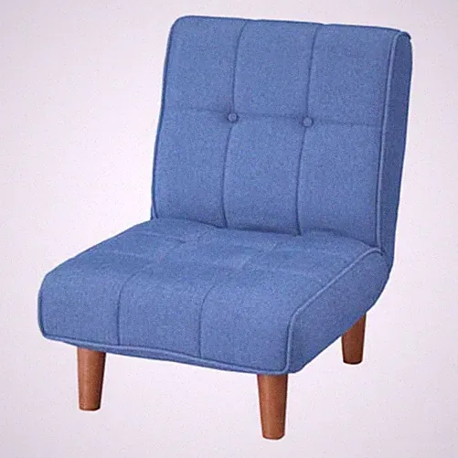 Reclining Chair Blue Denim Sofa Removable Legs RKC-937DM Azumaya F'Kolme-USA NEW