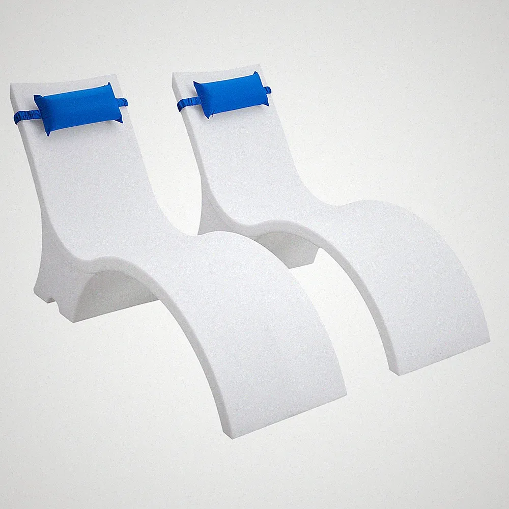Uimoso Set of 2 Pool Lounge Chairs for Water Depths up to 15 Inches